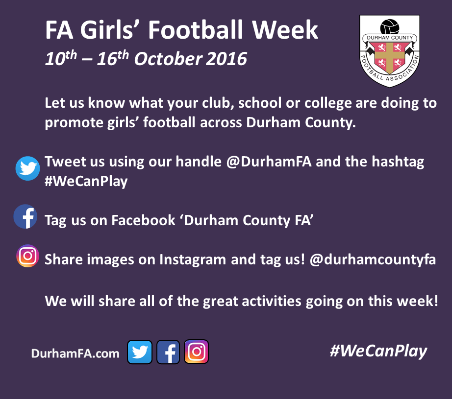 Share your activities for FA Girls Football Week