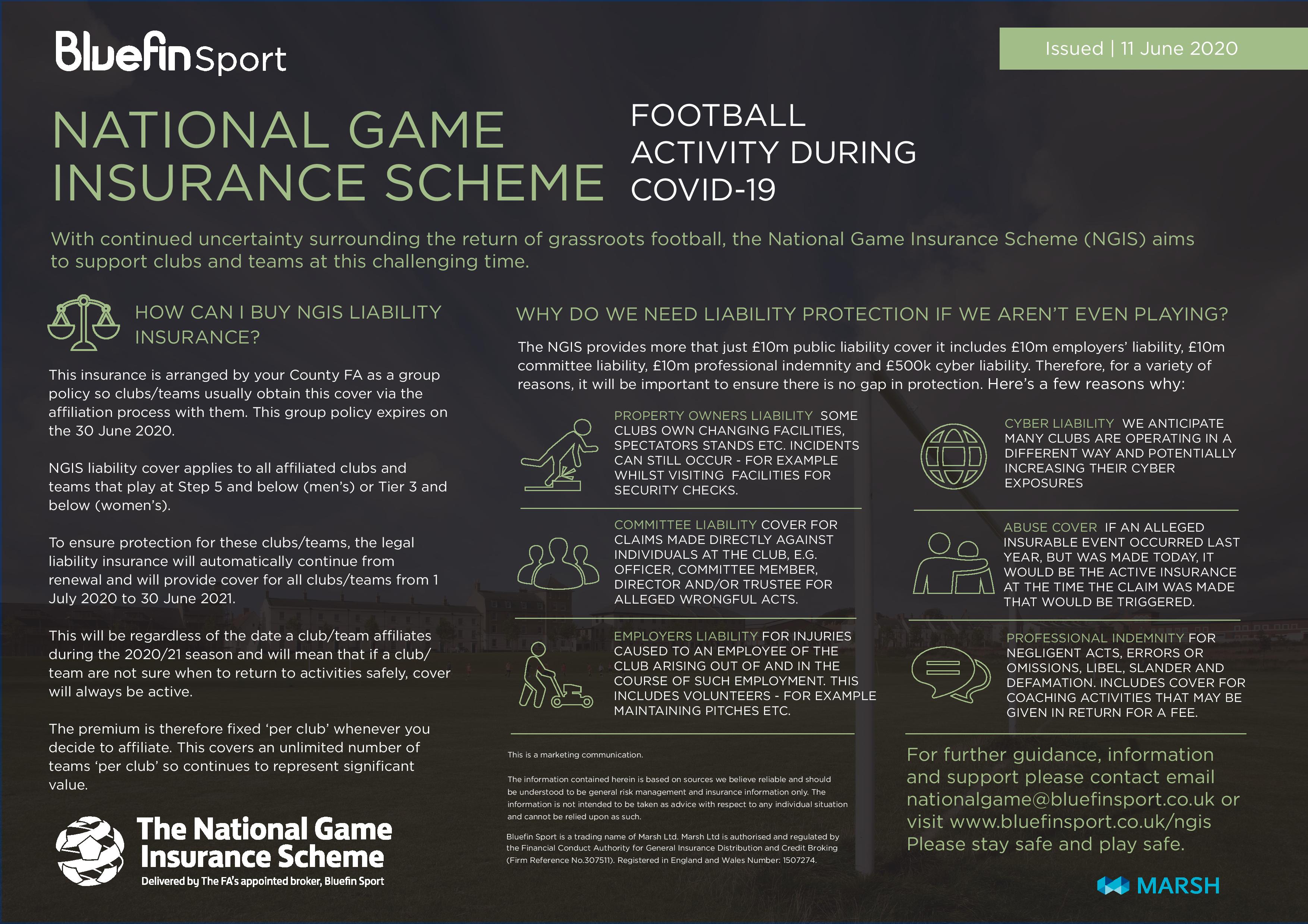 NGIS & Covid-19 - Returning to Football Guidance