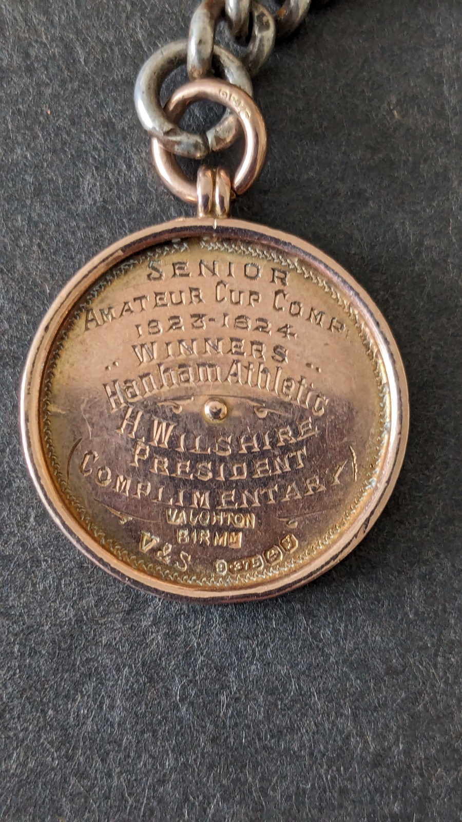 1924 Senior Amateur medal back