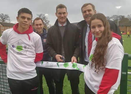 Exeter City boss and Hartpury university graduate opens new floodlit third generation (3G) artificial grass pitch (AGP) at Hartpury University and Hartpury College in Gloucestershire (Wednesday 27 November).
