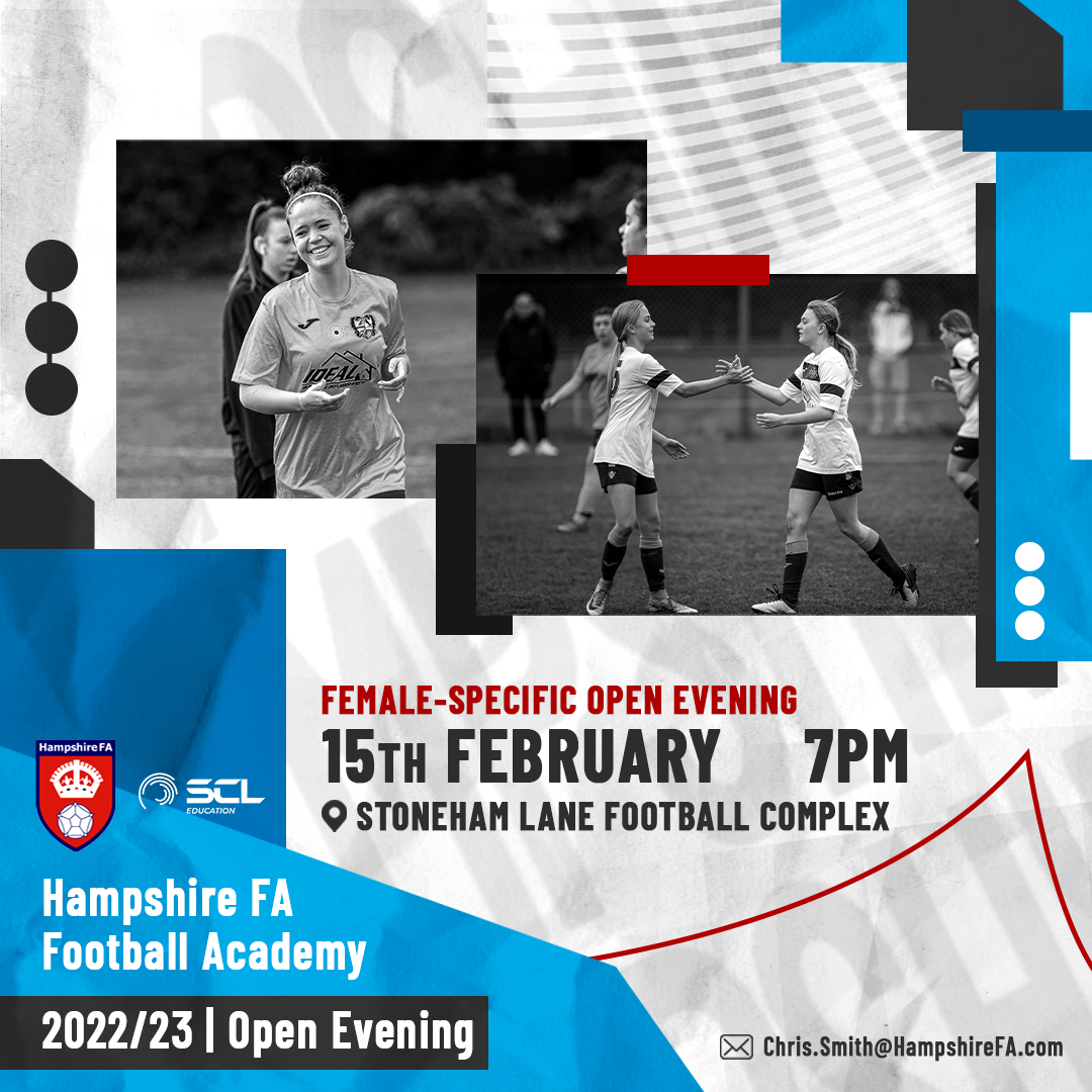 Hampshire FA Football Academy Female Open Evening Hampshire FA