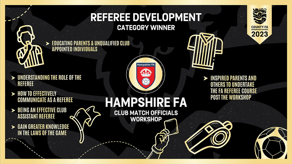 Hampshire FA Wins at 2023 County FA Recognition Awards Hampshire FA