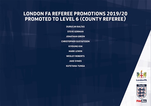 Referee Promotions 2019-20
