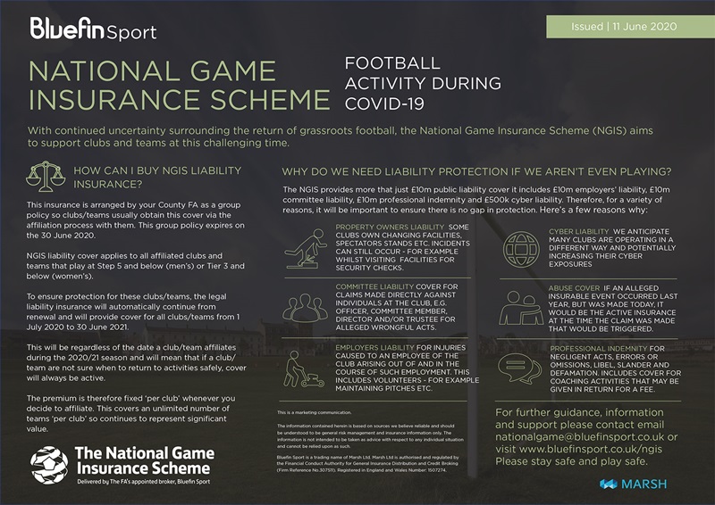 NGIS & COVID-19 - Returning to Football Guidance