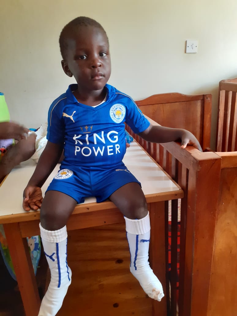 Leicester City kit at Hope House Orphanage Nairobi Kenya