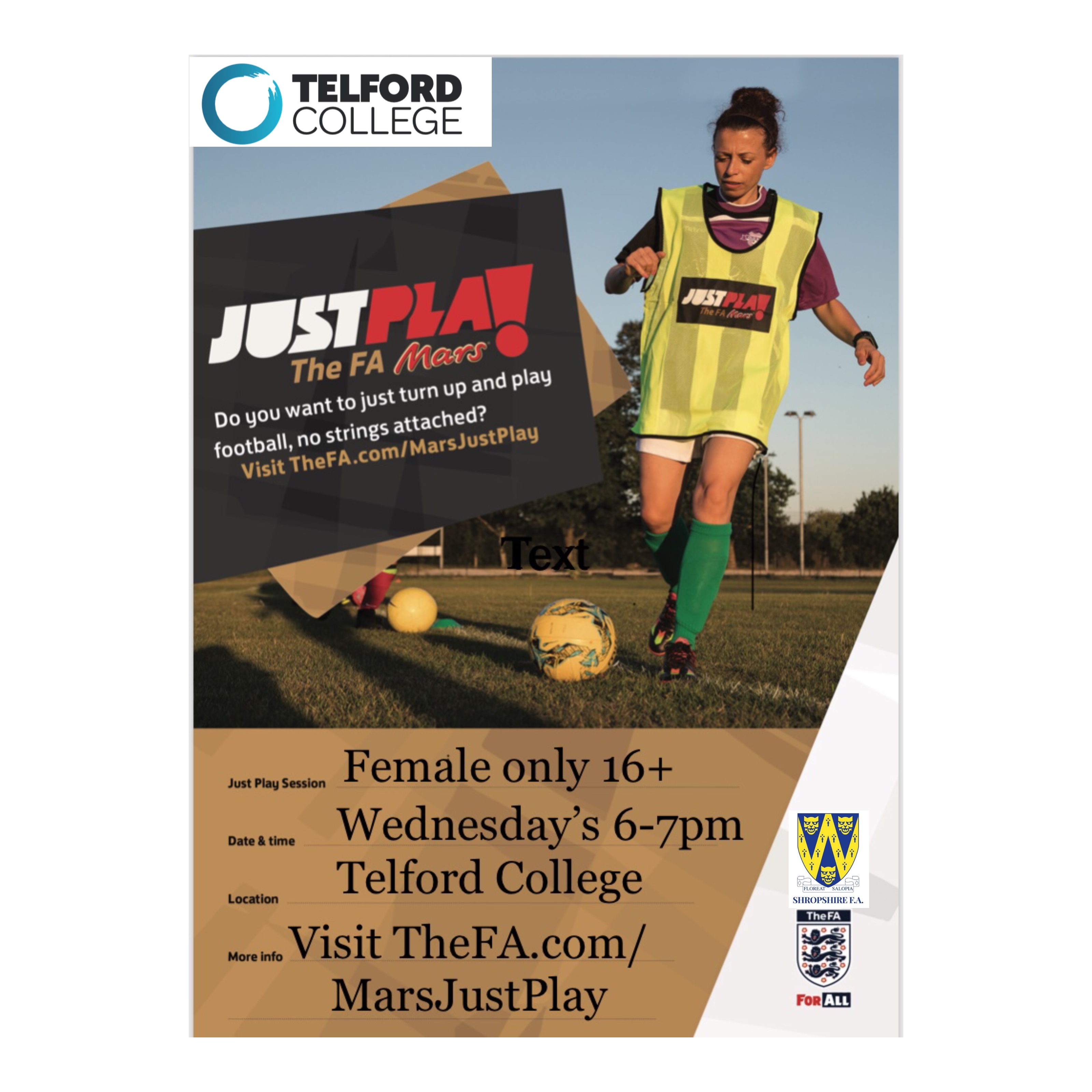 FA Just Play Female Poster