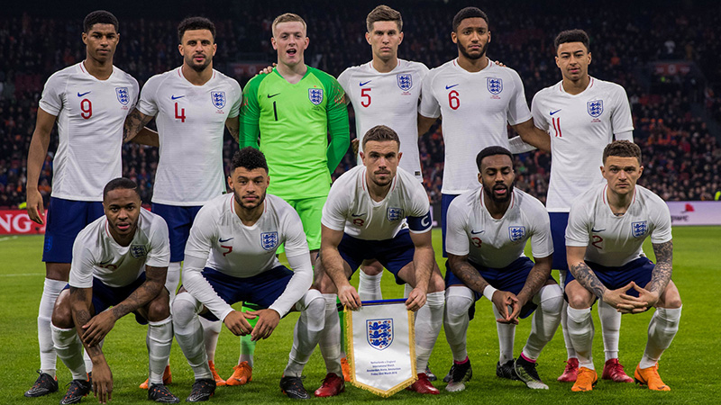 England's starting line-up to face the Netherlands in Amsterdam in March 2018