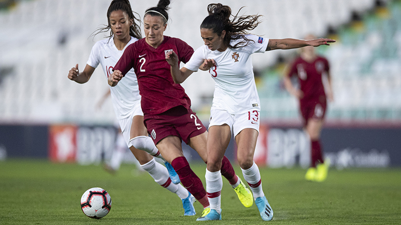 Lucy Bronze in action against Portugal