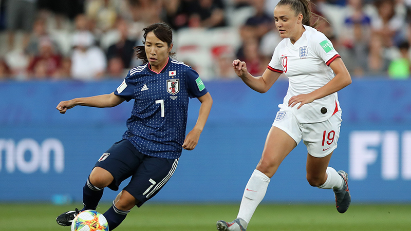 Georgia Stanway in action against Japan