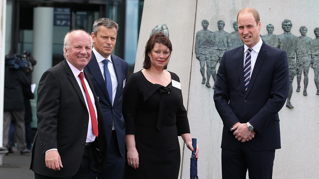 HRH The Duke Of Cambridge with FA Chairman Greg Dyke, chief executive Martin Glenn and Operations Director Julie Harrington