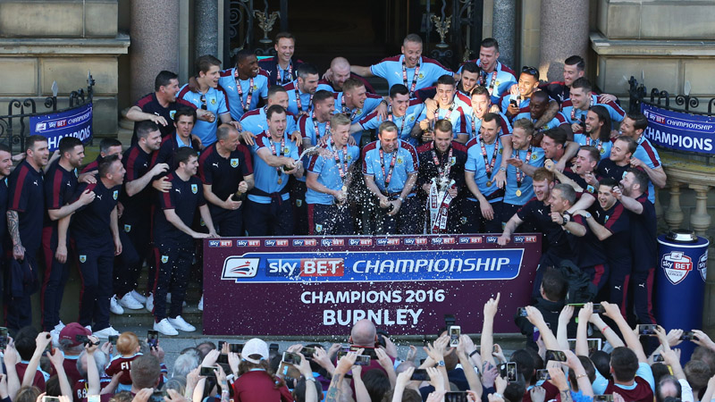 Burnley FC were the Football League champions in 2015-16.