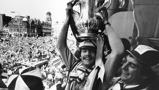 Alan Devonshire lifts The FA Cup in 1981