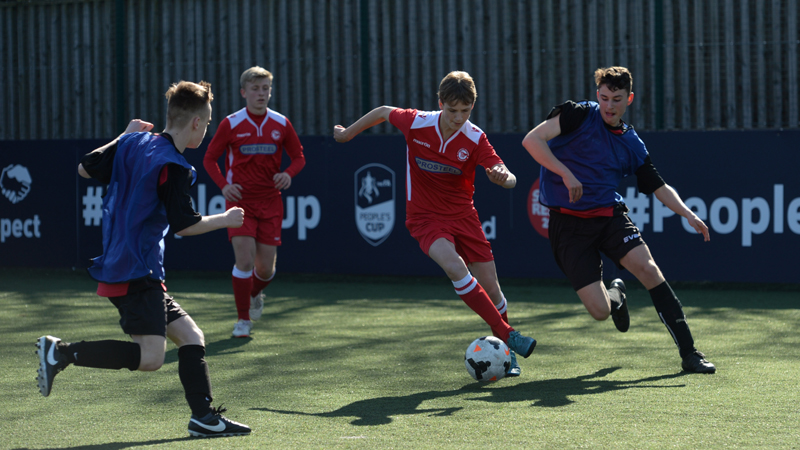Youngsters in action at The FA People
