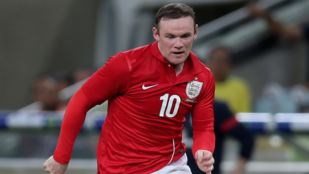 Wayne Rooney in action against Brazil