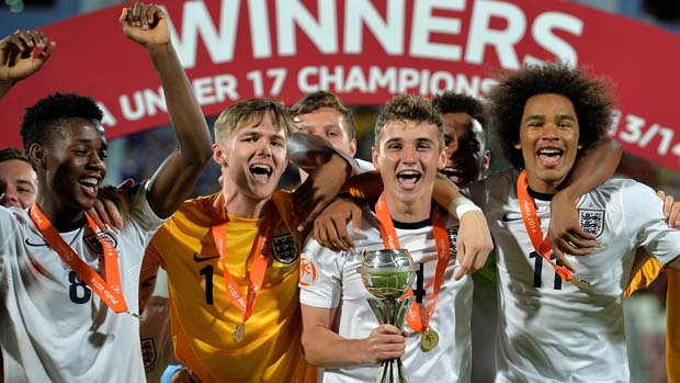 England U17s win the European Championship title in Malta
