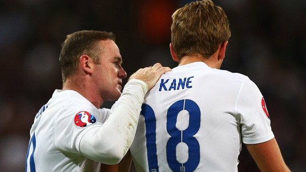 Wayne Rooney and Harry Kane together for England