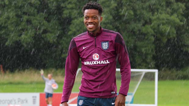 Nathaniel Chalobah enjoys training in the rain at St. George