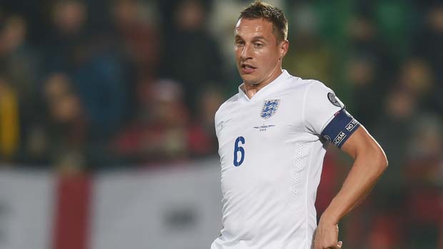 Phil Jagielka captained England in their win against Lithuania