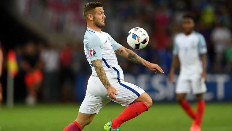 England midfielder Jack Wilshere in action against Russia in Euro 2016