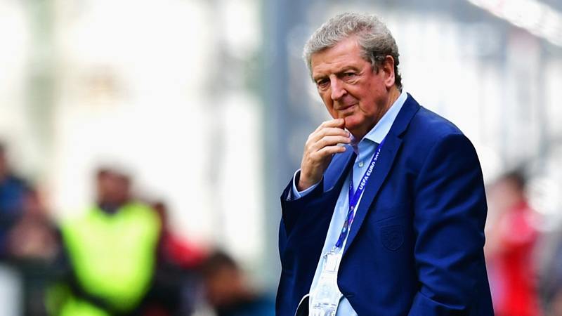 England manager Roy Hodgson watches on as his side play Wales in Lens.