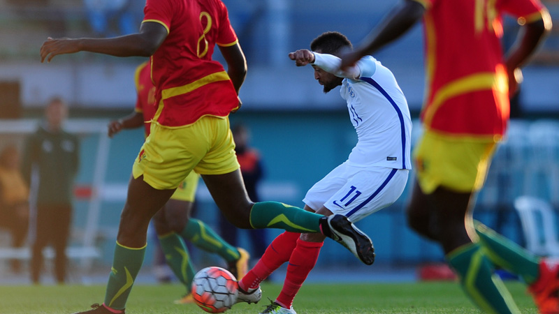 Nathan Redmond strikes home from 30 yards against Guinea
