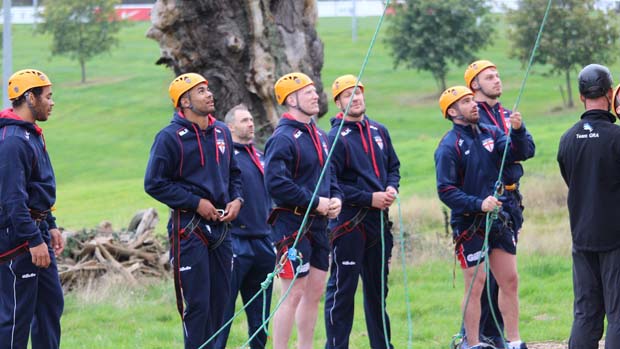 The England rugby league squad enjoy SGP