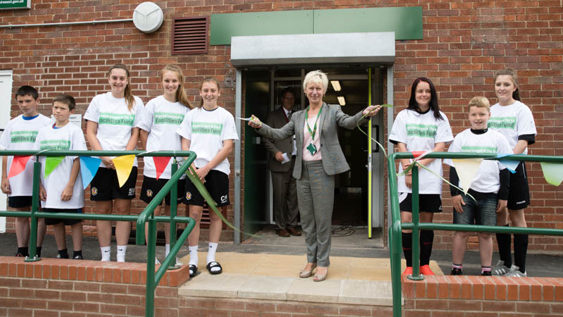 Cheshire East Council Leader Rachel Bailey at the new facility, part-funded by The FA