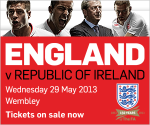 Click here to buy tickets - England v Republic of Ireland