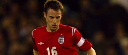 Gareth Southgate playing for England against Sweden last week.