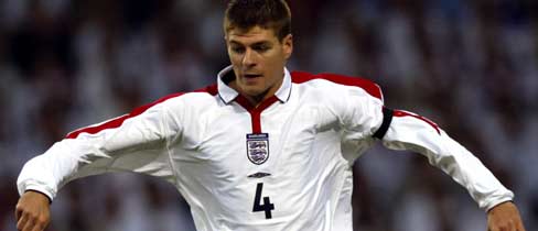 England midfielder Steven Gerrard