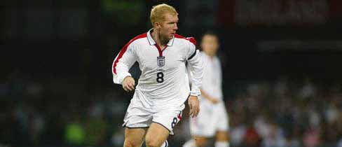 Paul Scholes in action against Croatia in 2003.