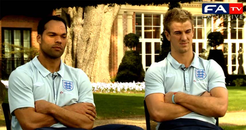 Joelon Lescott and Joe Hart
