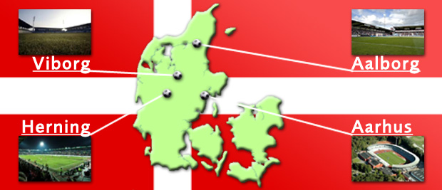 Denmark Map Under-21s European Championship Venues