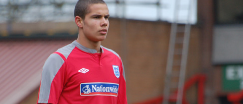 The young Everton midfielder trains at the City Ground ahead of the France match.