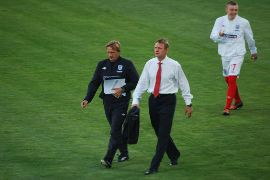 Stuart Pearce and Steve Wigley in Greece.