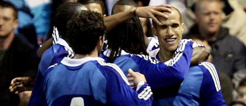 Gabriel Obertan (far right) celebrates giving France the lead at the City Ground.