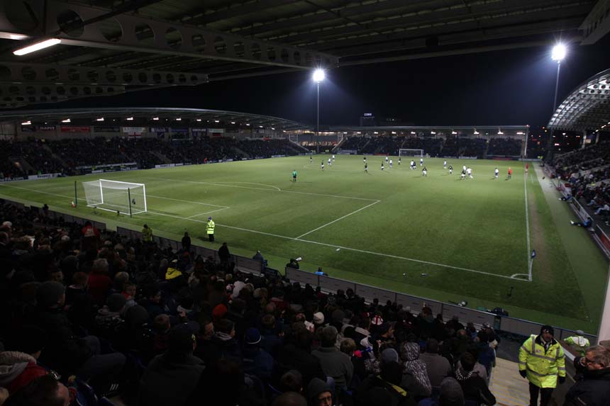 The B2Net Stadium, Chesterfield.