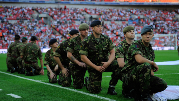 Troops at Wembley Stadium
