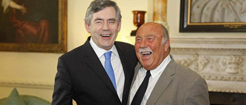 Gordon Brown and Jimmy Greaves
