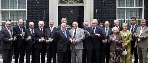 The second eleven were rewarded with their medals at Downing Street.