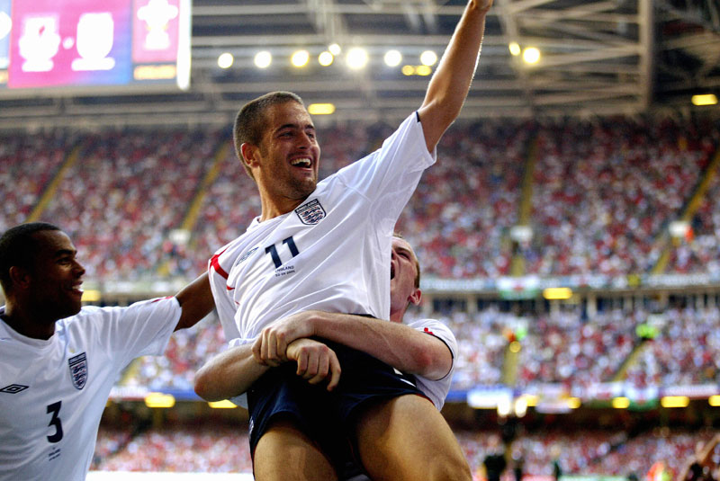 Joe Cole celebrates