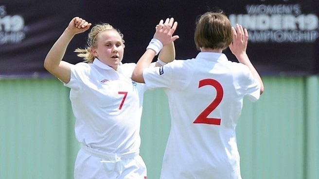 Isobel Christiansen celebrates