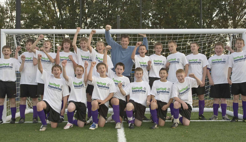 Matt Le Tissier opened the new artificial pitch at Bucklers Mead Community School.