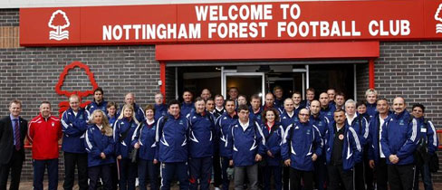 The UEFA Study Group Scheme took the three overseas Associations to the City Ground for two presentations on Football in the Community.