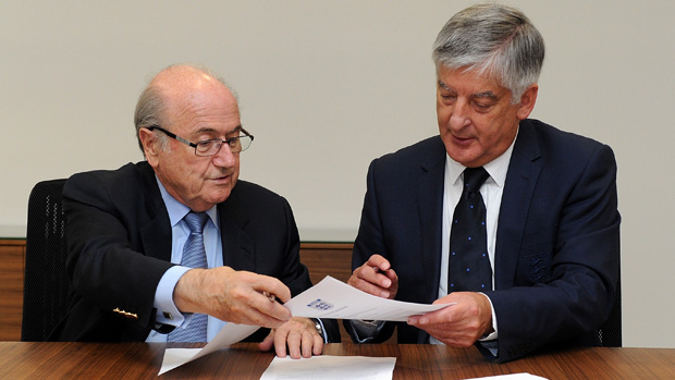 Sepp Blatter and David Bernstein