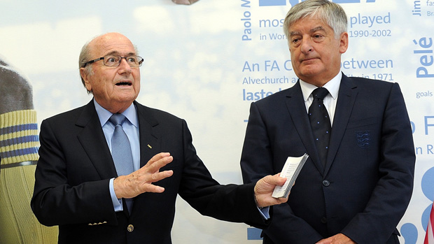 Sepp Blatter and David Bernstein at St. George's Park
