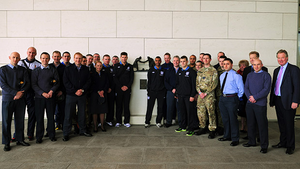 Royal Air Force FA meet with England players during St. George's Park visit
