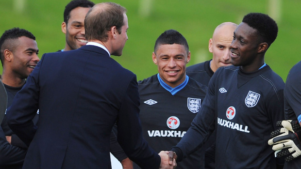 Duke of Cambridge meets Danny Welbeck