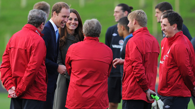 Duke and Duchess of Cambridge meet the England coaches