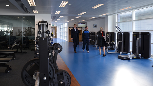 Edwin van der Sar shown the Strength and Conditioning gym